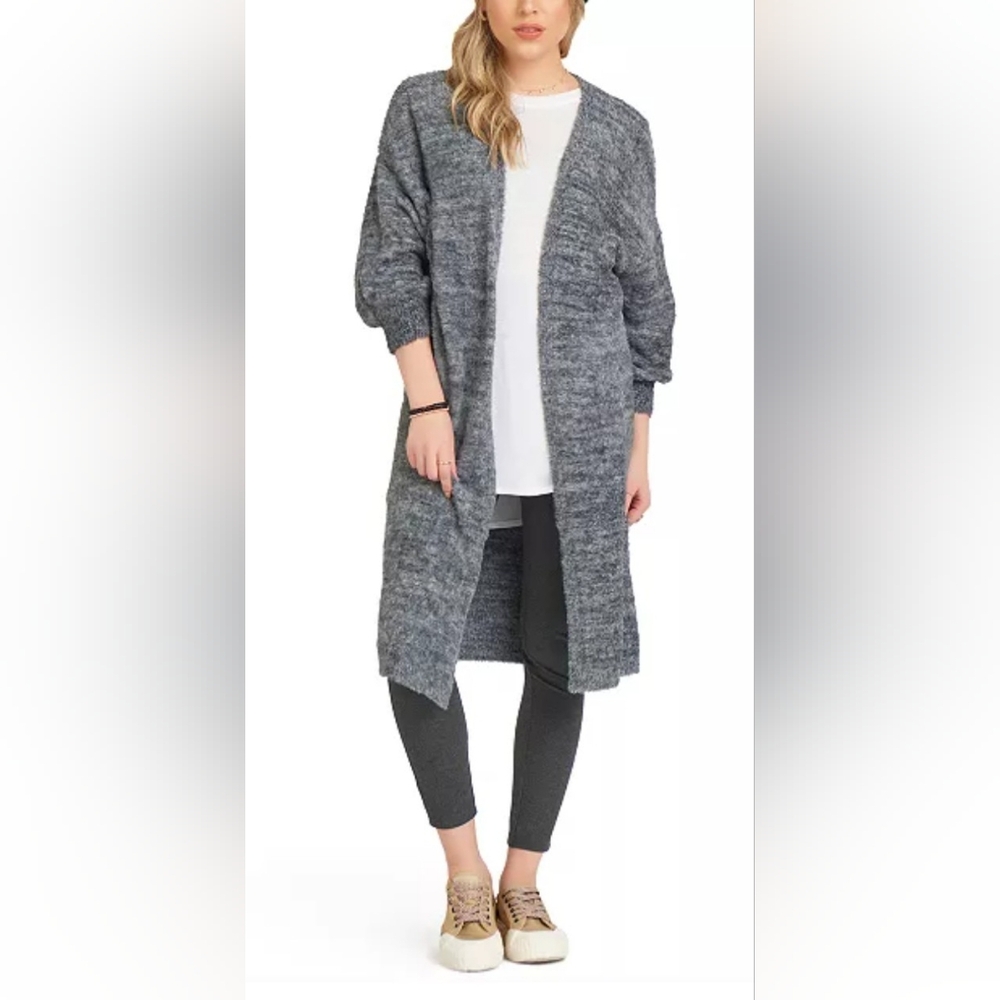 SALE! Black Tape, NWT,Soft, Stretchy, Cardigan Duster, Gray, Plus Size 1X